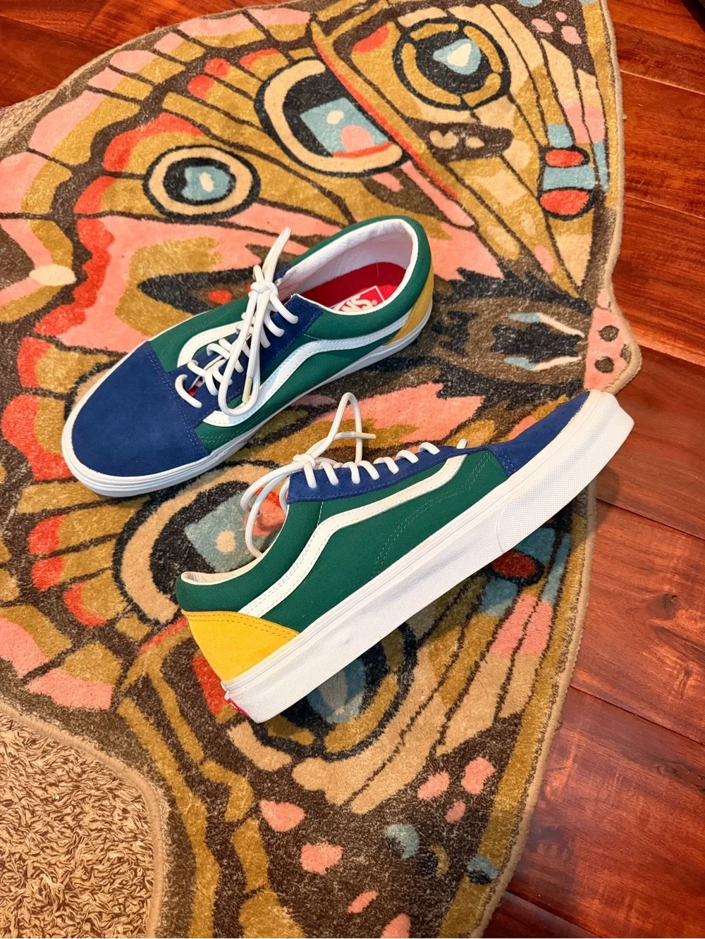 Vans Old Skool Sneakers in Blue, Green and Yellow